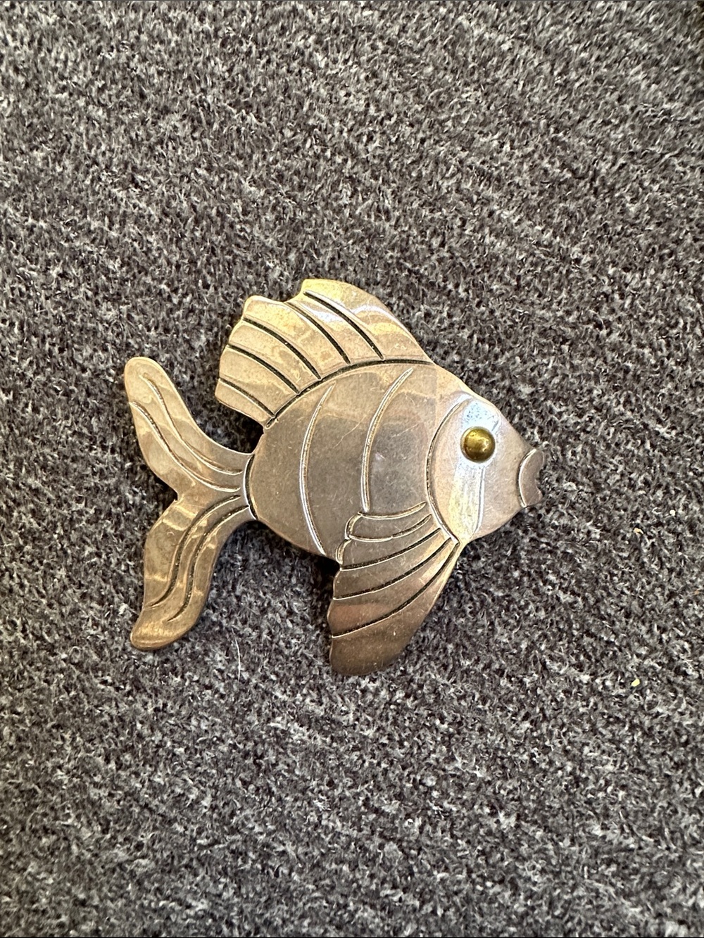 Sterling silver  Fish Brooch Pin – Elegant Women’s Jewelry